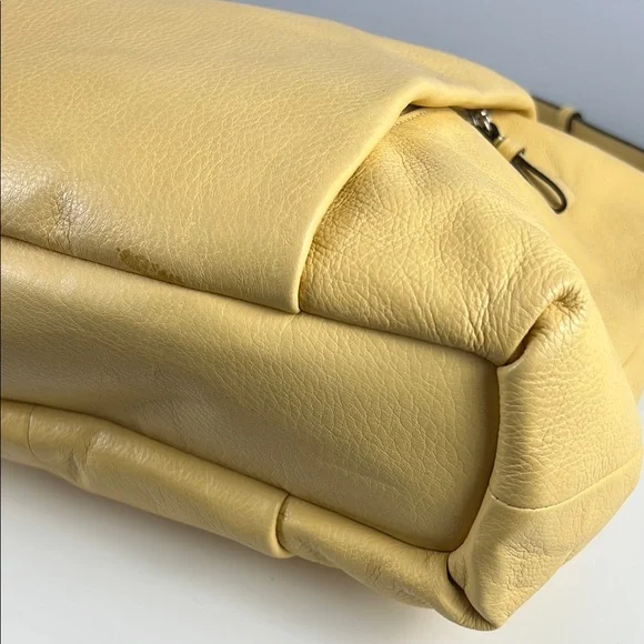 Coach Madison Isabelle Yellow Pebbled Leather Shoulder Crossbody Bag 21224 - Picture 7 of 16